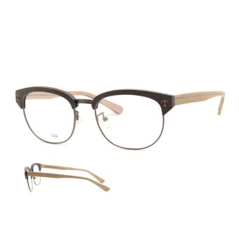 CHASING Hand made vintage eyeglasses acetate frames unisex glasses CS1130(black frame coffee leg)