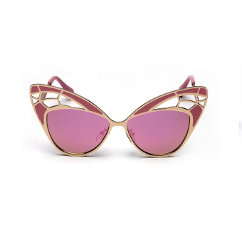 Women's Eyewear Sunglasses Women Mirror Cat Eye Retro Sun Glasses Pink Color Brand Design