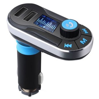 BT66 Bluetooth Car Kit Handsfree Dual USB Car Charger FM Transmitter (Silver) - Intl