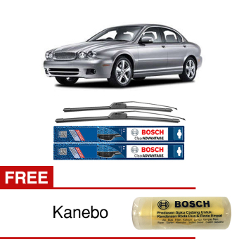 Bosch Sepasang Wiper Mobil Jaguar X-Type Frameless New Clear Advantage 22\" & 19\" - 2 Buah/Set - Free Kanebo Bosch