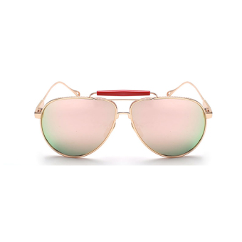 Mbulon Women Sunglasses Mirror Aviatorr Sun Glasses Pink Color Brand Design (Intl)