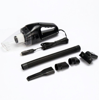 Car vacuum cleaner super portable handheld auto filter With dry wet amphibious hose brush 120 w 5 m line (Black)