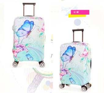 FLORA Stretchable Elasticy 22-24 inch Waterproof Suitcase Luggage Protective Cover to Travel- Butterfly NEW - intl