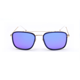 Men's Eyewear Sunglasses Men Square Sun Glasses Blue Color Brand Design (Intl)