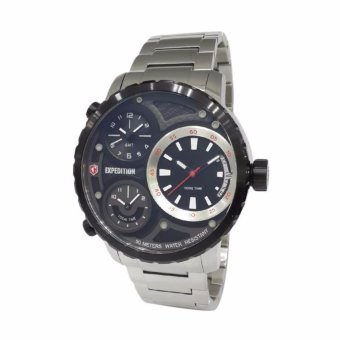 Triple 8 Collection - Expedition Triple Time 6718MTBTBBA - Jam Tangan Pria - Silver