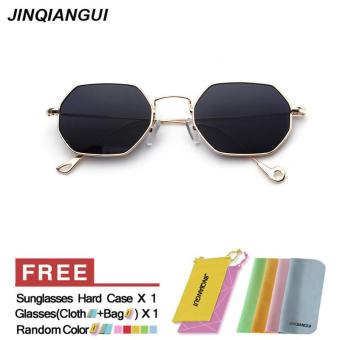 JINQIANGUI Sunglasses Women Irregular Titanium Frame Sun Glasses Black Color Eyewear Brand Designer UV400 - intl