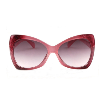 Sun Sunglasses Women Butterfly Sun Glasses Pink Color Brand Design (Intl)