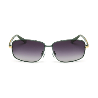Mbulon Sunglasses Polarized Women Mirror Rectangle Sun Glasses Grey Green Color Brand Design (Intl)