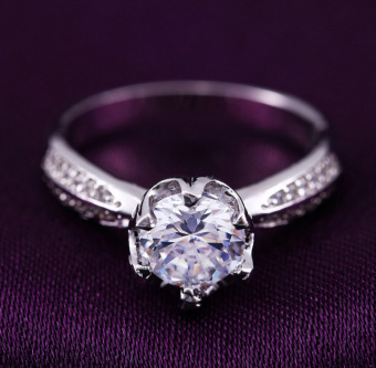 2ct Engagement Ring for Wedding Bride 925 Sterling Silver CZ Diamond Solitaire Ring