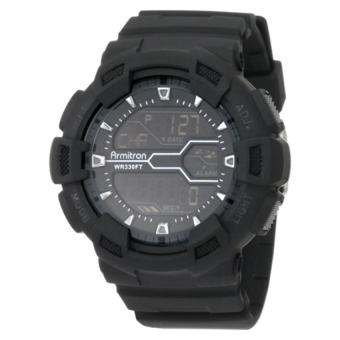 Armitron Sport Men's 40/8246MBLK Black Resin Digital World Time Chronograph Watch (Intl)