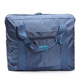 Besar penyimpanan pakaian lipat tas koper Travel penyelenggara jinjing ransel biru tua Fashion - Internasional