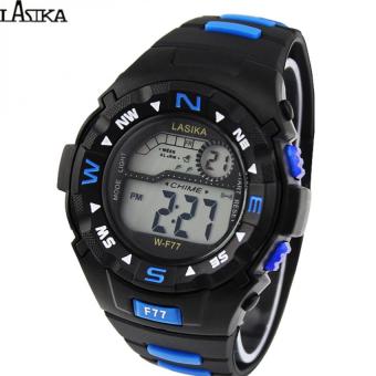 Lasika - Jam Tangan Anak Laki-Laki - Rubber Strap - Hitam Biru - LS F77