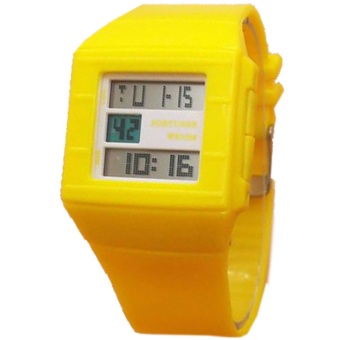 Fortuner Digital Segi Jam Tangan Wanita - Kuning - Rubber Strap - F630