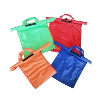 Kayla Org Supermarket Trolley Organizer Bag Tongkat Aluminium 4 Pcs - Multicolor
