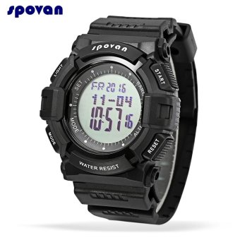 Spovan Blade4P Outdoor Digital Watch Altimeter Weather Forecast Barometer 5ATM Sport Wristwatch (White) - intl