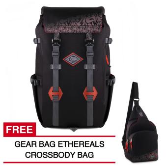 Gear Bag Ethereals Mountaineering Backpack + FREE Ethereals Crossbody Bag Black EX01-1