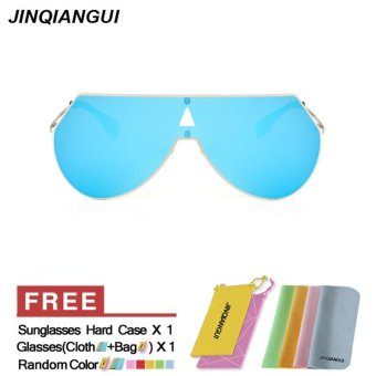 JINQIANGUI Sunglasses Women Irregular Titanium Frame Sun Glasses Blue Color Eyewear Brand Designer UV400 - intl