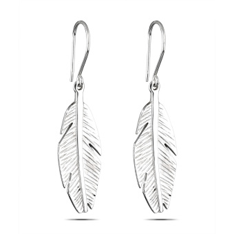 Elli Germany 925 Sterling Silver Anting Feather Silver