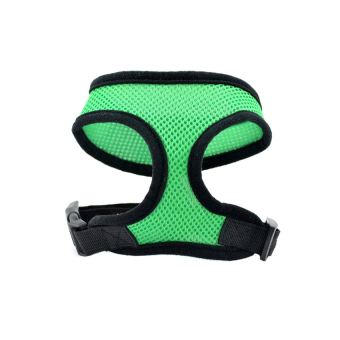 Adjustable Soft Breathable Dog Harness Flexible Soft Air Mesh Nylon Mesh Vest Harness for Dog Puppy Collar without leash XS(Green) - intl