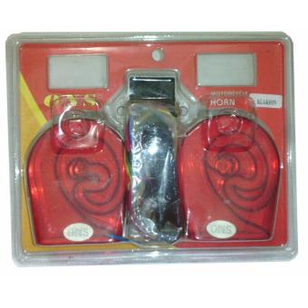 Klakson Keong Echo Tipe: CR033 - 18 Suara atau Lebih - Klakson Menggema 12 Volt - Merah-Putih