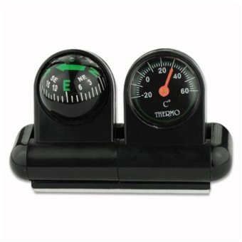 Universal - Car Compas and Thermometer - Hitam