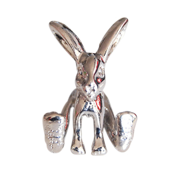 Phoenix B2C 1Pc Women's Cute Rabbit Animal Alloy Ear Stud 3D Bunny Earring Fashion Jewelry (#4)