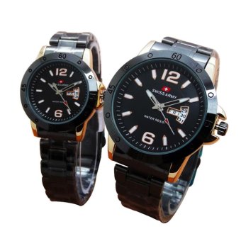 Swiss Army Jam Tangan Couple – Stainless Steel Strap - SA 8989 G - BlackGold (4) Tulis ulasan Brand: Swiss Army Selanjutnya Watches for Couple dari Swiss Army