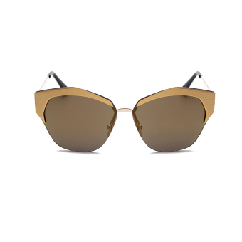 Men's Eyewear Sunglasses Men Irregular Sun Glasses Gold Color Brand Design (Intl)