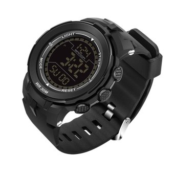 Fashion Waterproof Men's Boy LCD Digital Stopwatch Date Rubber Sport Wrist Watch - intl