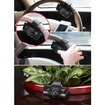 Portable Handsfree Steering Wheel Bluetooth Phone Car Kit - BT8109 - Black