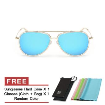 Sunglasses Polarized Men Mirror Shield Sun Glasses Blue Color Brand Design (Intl)