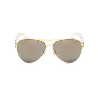 Women's Eyewear Sunglasses Women Aviator Sun Glasses Gold Color Brand Design