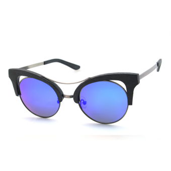 CHASING Retro style sunglasses polarized lenses Anti-UV acetate sun glasses butterfly frame for womens CS110363s (blue lens) - Intl