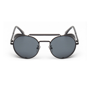 Sunglasses Women Mirror Round Retro Sun Glasses Grey Color Brand Design