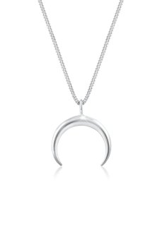 Elli Germany Elli Germany 925 Sterling Silver Kalung Basic Crescent Moon Silver
