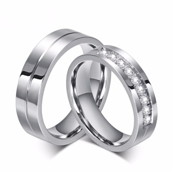 (Bisa Bayar Di Tempat) cincin couple / cincin kawin / Cincin Tunangan titanium original cc035