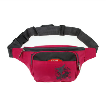 BXT Multiuse Unisex Fashion Waist Pack Portable Sports Waist Bum Bags Security Chest Packs -Rose