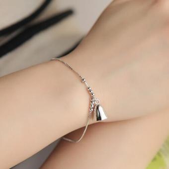 Women 925 Sterling Silver Bracelet Fashion Accessory Bell Design Cute Chain Link Bracelet