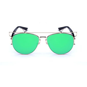 Sun Sunglasses Women Cat Eye Sun Glasses Green Color Brand Design (Intl)