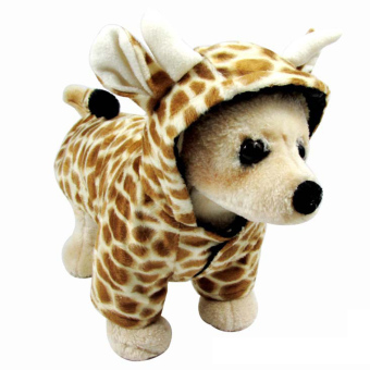 360DSC Giraffe Design Pet Dog Cat Clothes Jumpsuit Winter Puppy Costume - Intl