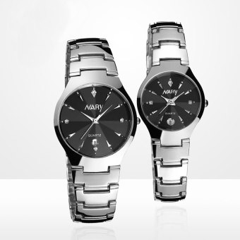 2016 Best Quality New Arrival NARY 6112 Single Calendar Couple's Quartz Watch(black)