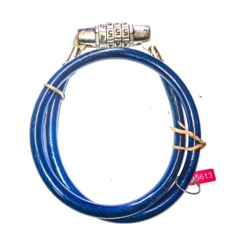 Cable Lock - Gembok Kabel - Gombok Helm - Menggunakan KODE Kunci/ PIN - Biru