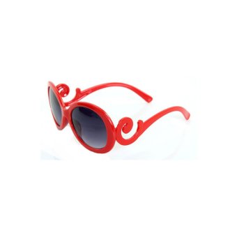 Vienna Linz Fashion Round Butterfly Sunglasses - Merah
