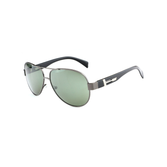Men's Eyewear Sunglasses Men Aviator Sun Glasses Color Brand Design (Green)