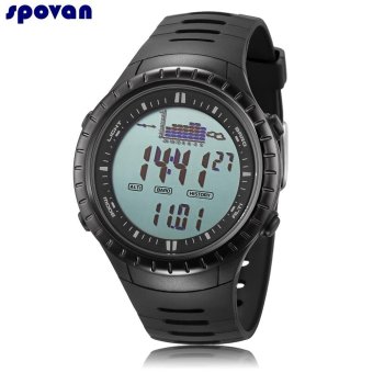 S&L Spovan SPV710 Digital Fishing Barometer Watch Weather Forecast Thermometer Sport Wristwatch (White) - intl
