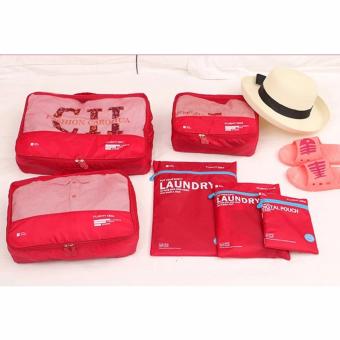 Bags In Bag / Organizer Travelling Bags 6 In 1 - red