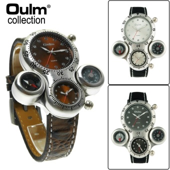 New Oulm Men Fashion Brand Quartz Mens Sport Wrist Watch - intl