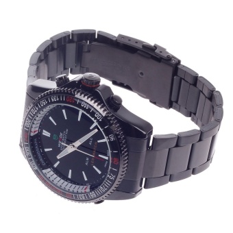 [100% Genuine] WEIDE WH-903 Men's Quartz & LED Dual Time Display Sport Wrist Watch - Black (1 x CR2016) - intl