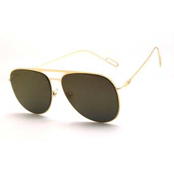 CHASING Thin edge sunglasses metal frame polarized unisex glasses CS118246 brown lens - Intl