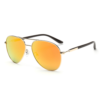 Sunglasses Polarized Men Mirror Shield Sun Glasses Orange Color Brand Design (Intl)